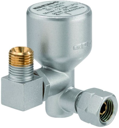GOK anti-tamper valve, vertical outlet upwards